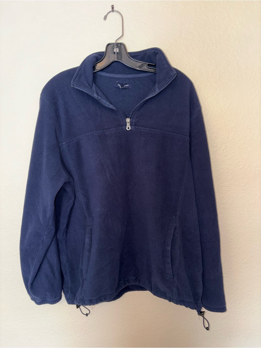 croft & barrow Navy Half-Zip Fleece Pullover